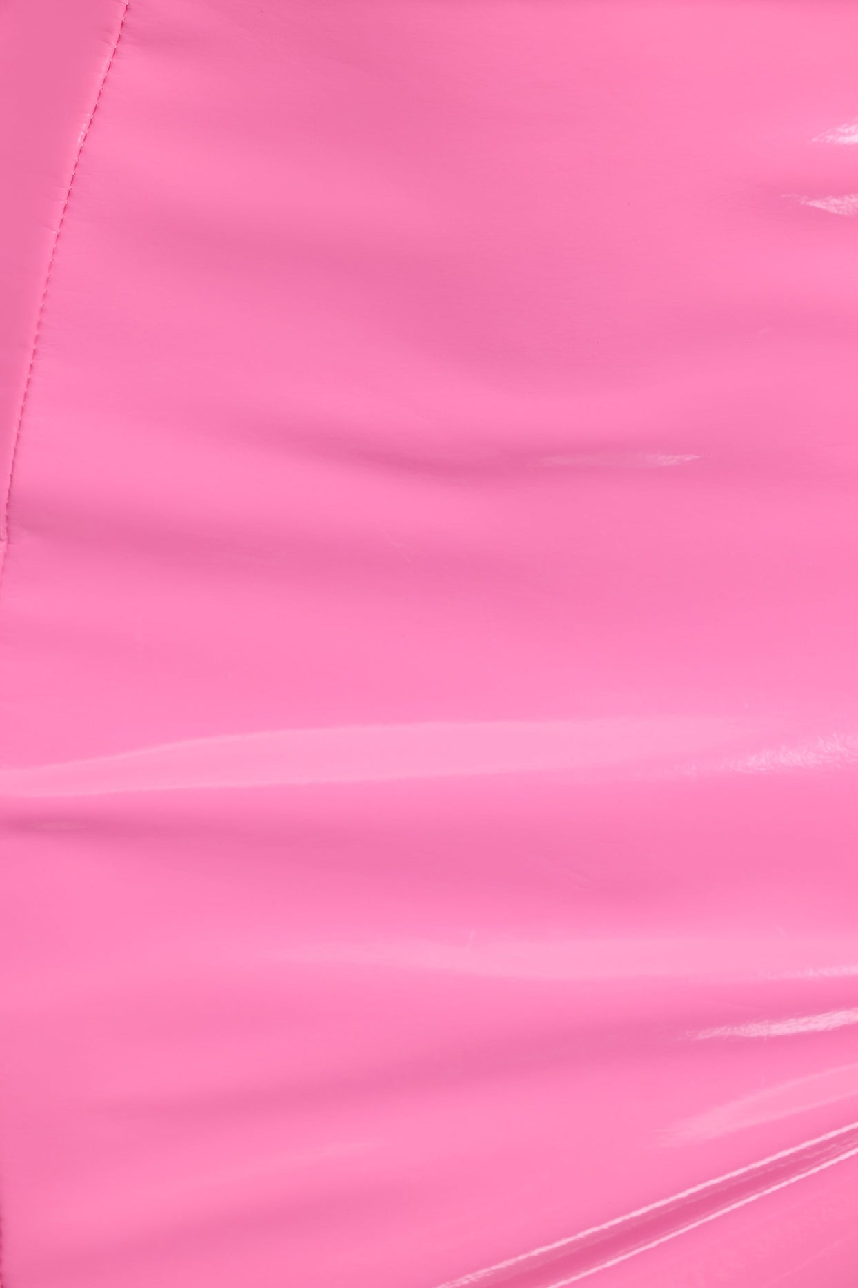 Vinyl Thigh Split Micro Mini Skirt in Pink