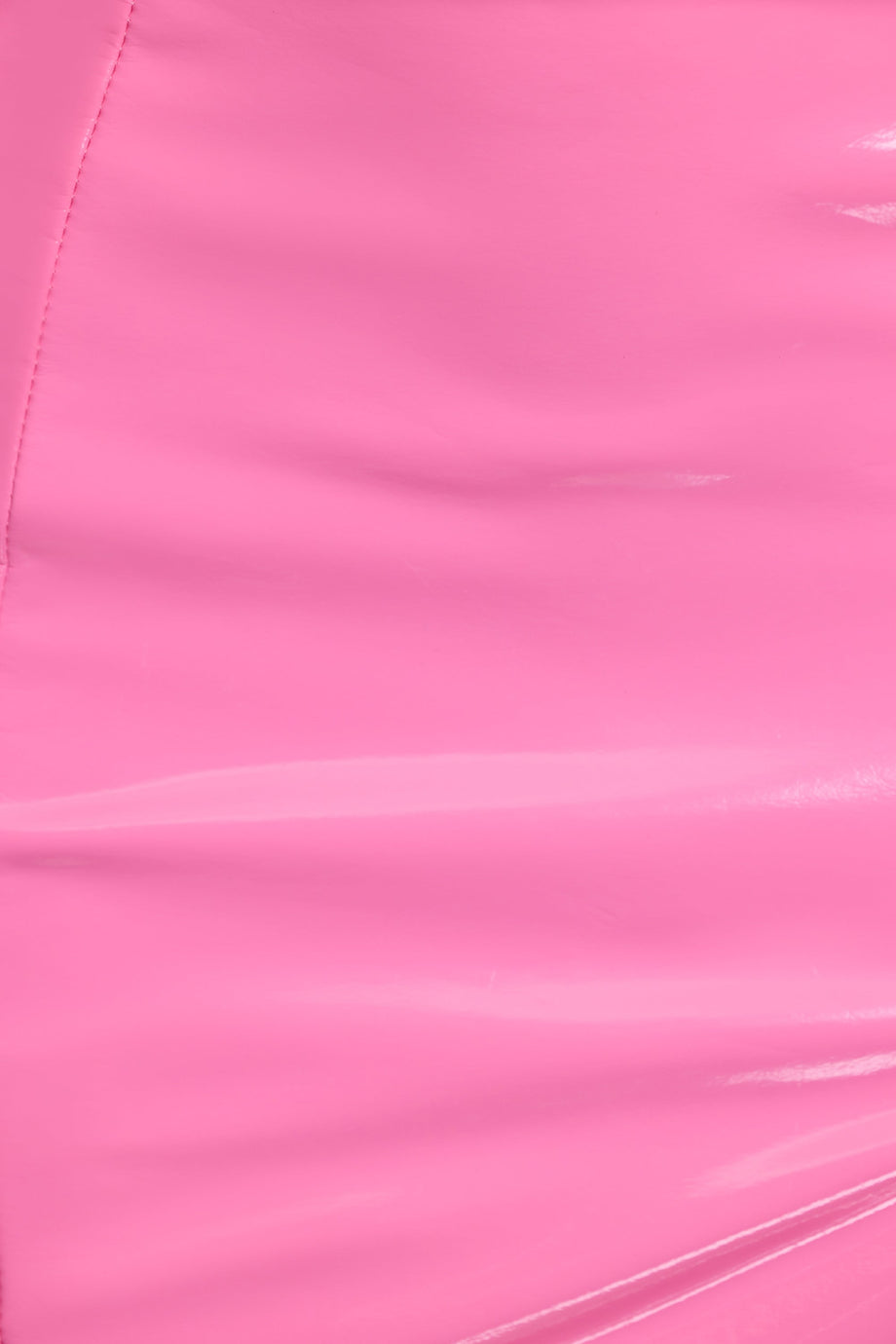 Vinyl Thigh Split Micro Mini Skirt in Pink