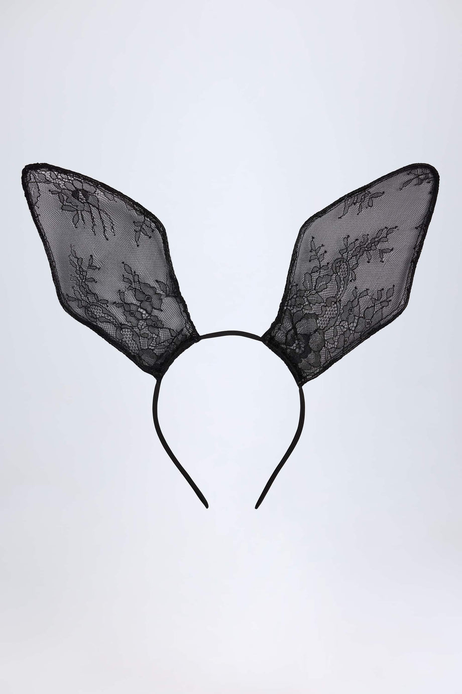 عصابة رأس سلكية من الدانتيل باللون الأسود