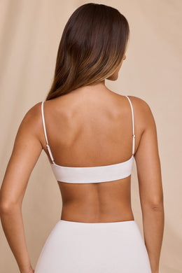 Scoop Neck Bralet in White