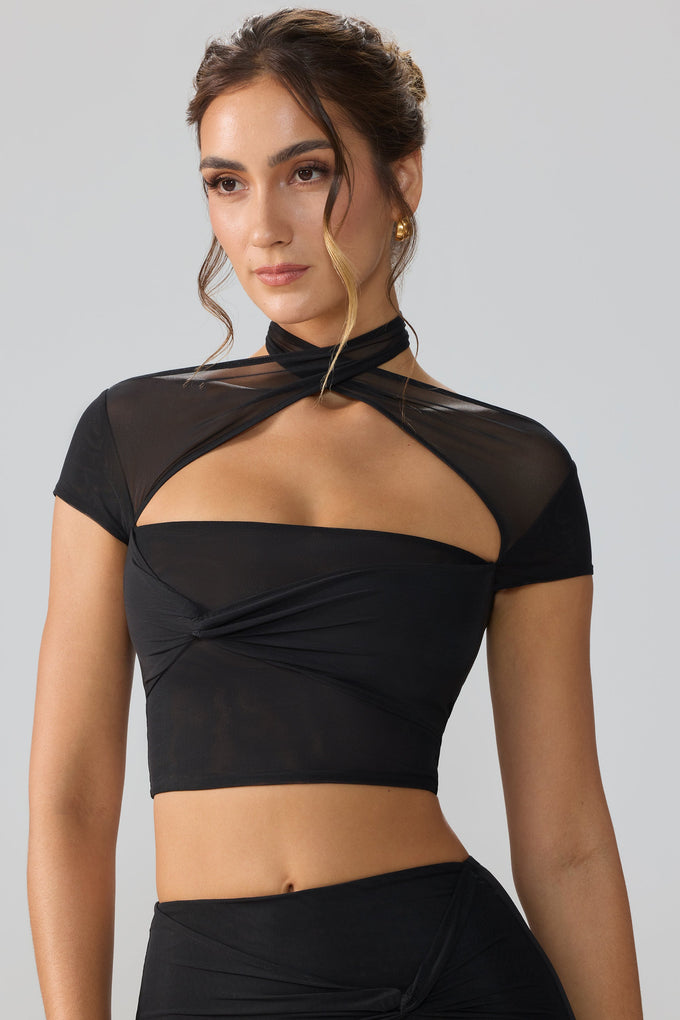 Strapless Vegan Leather Corset Top in Brown