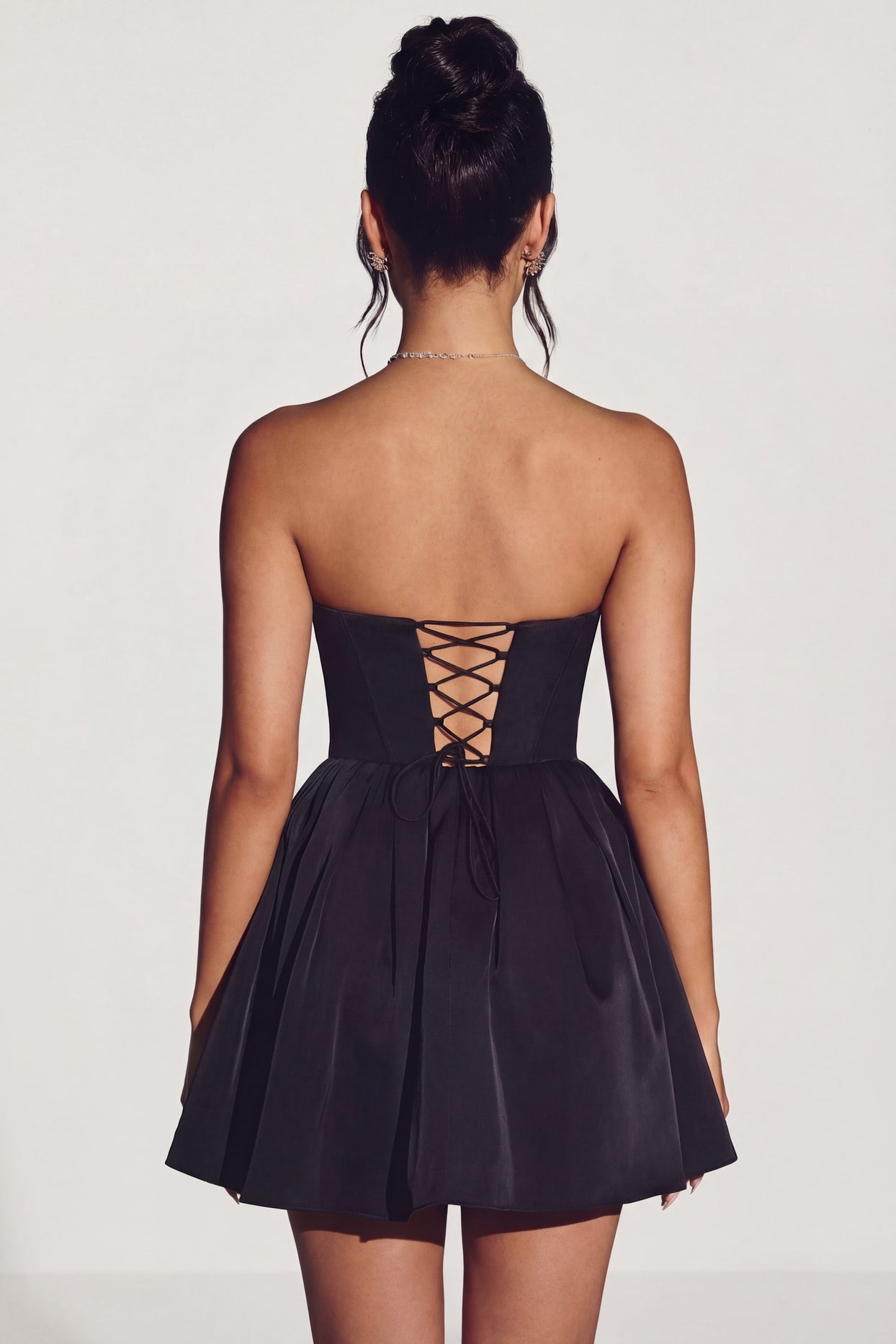 Emeline Bandeau Corset Tulle Skirt Mini Dress in Jet Black | Oh Polly Emeline Bandeau Corset Tulle Skirt Mini Dress in Jet Black | Oh Polly