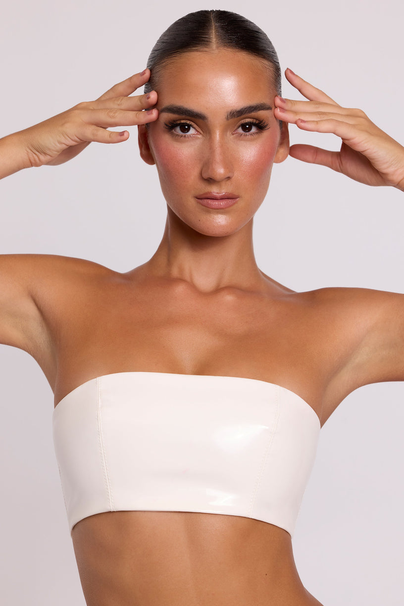 الفينيل باندو Bralette في اللون الأبيض - 1