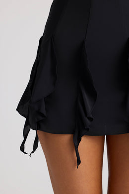 Ruffle Mini Dress in Black