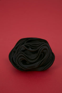 Slinky Jersey Floral Corsage in Black