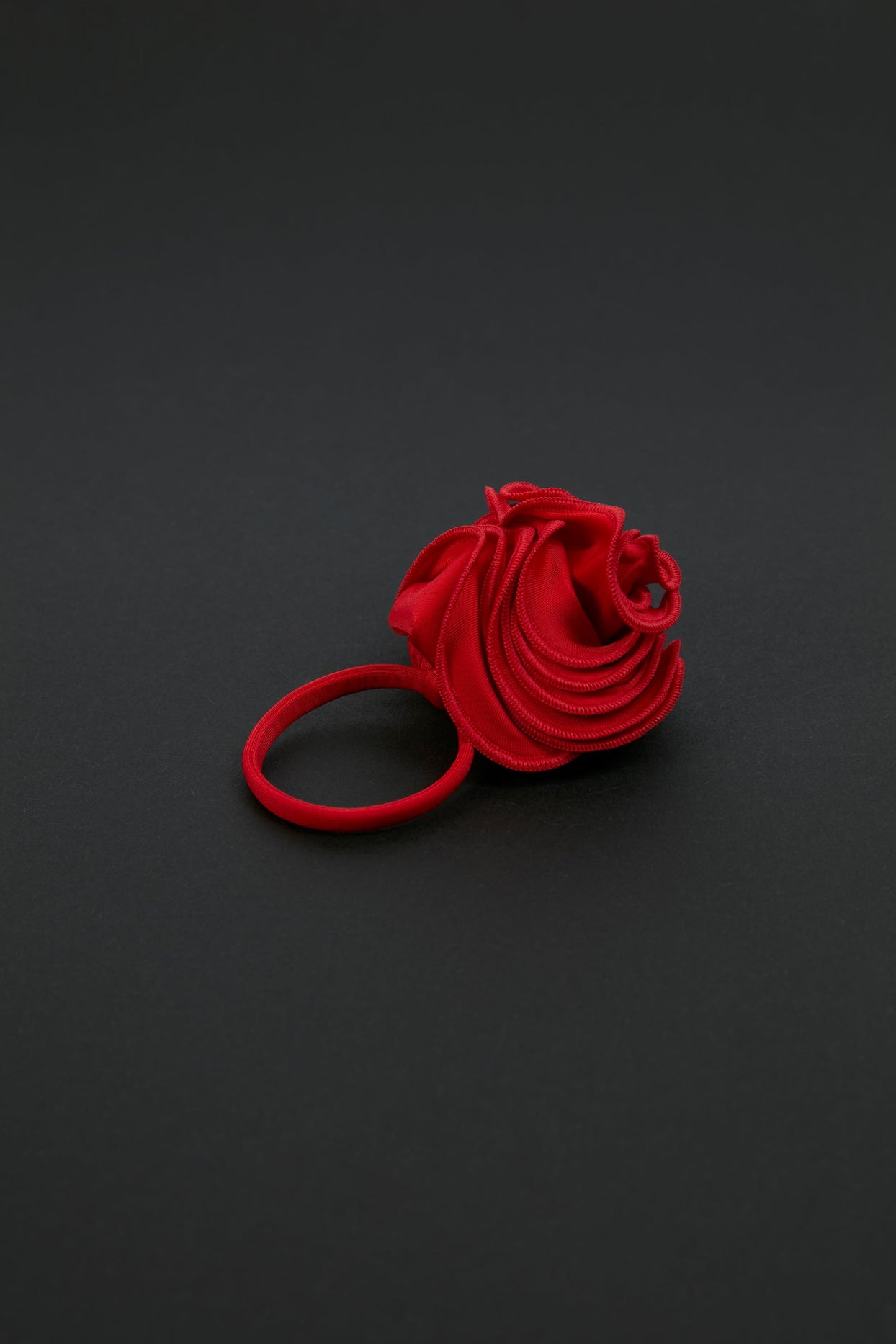 Slinky Jersey Floral Corsage in Scarlet Red