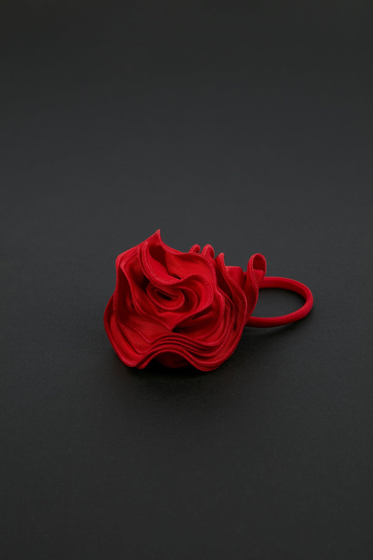 Slinky Jersey Floral Corsage in Scarlet Red