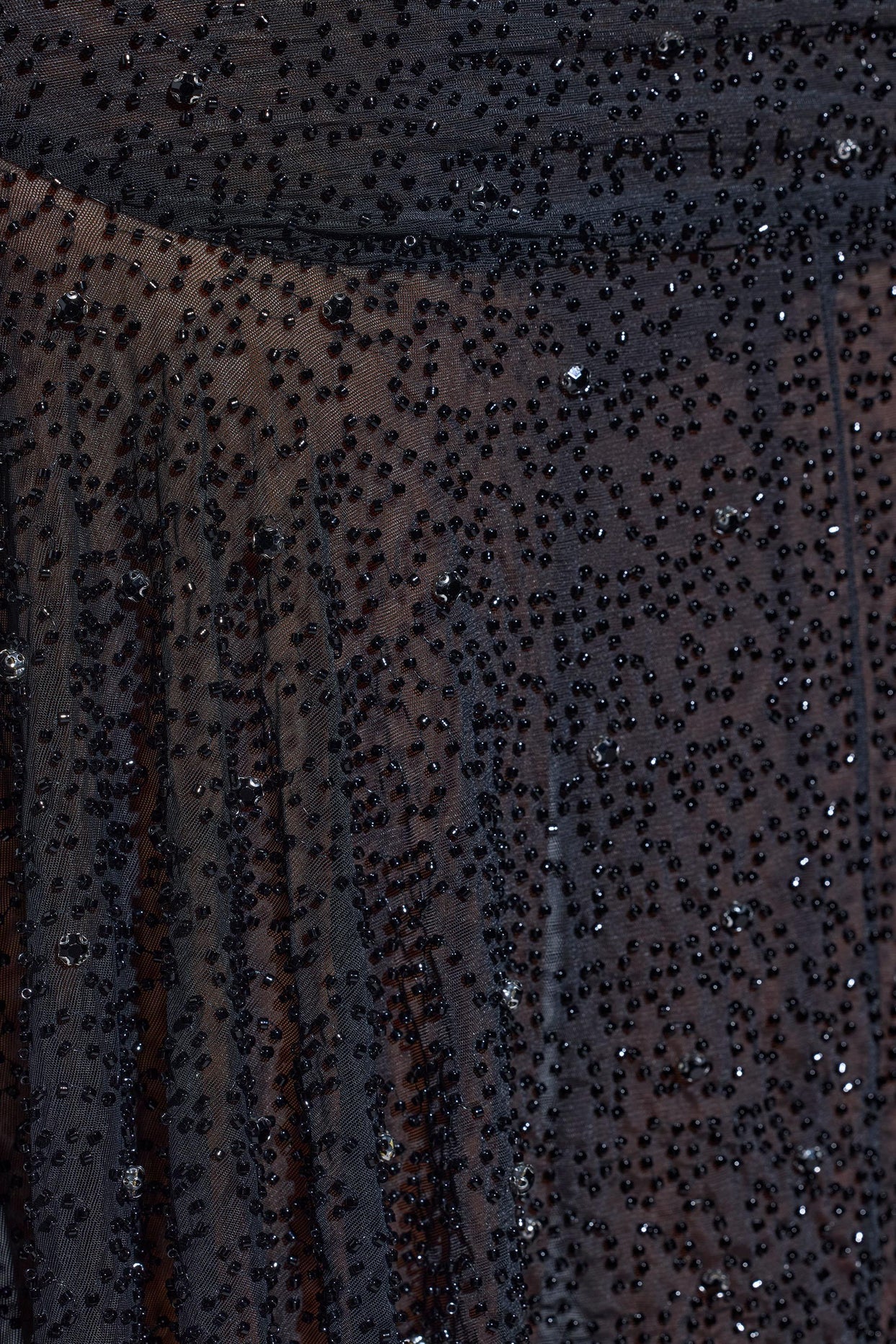 Embellished Handkerchief Hem Skirt in Black - 9