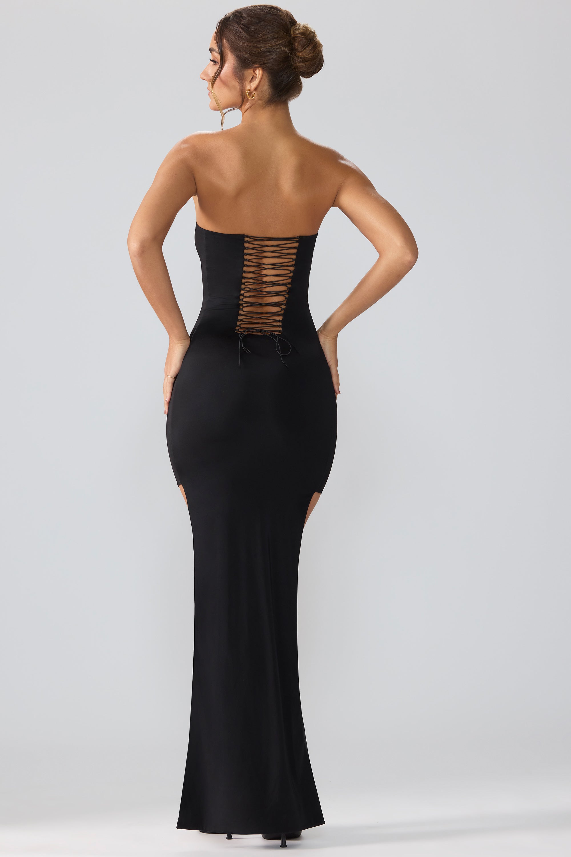 Lace up jersey dress sales