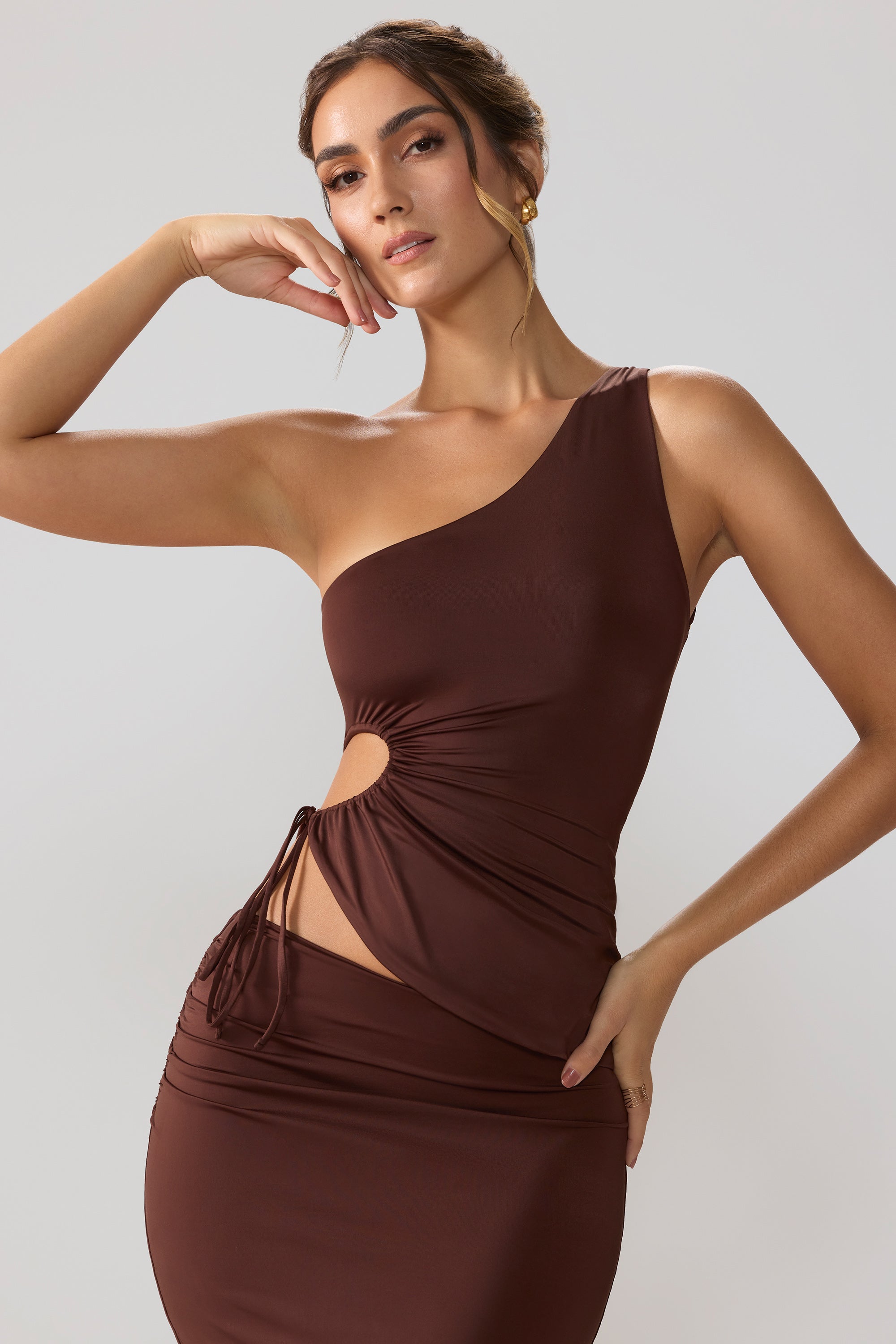 One shoulder dress top sale