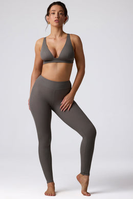 Tall Ribbed Modal High Waist Leggings in Grey