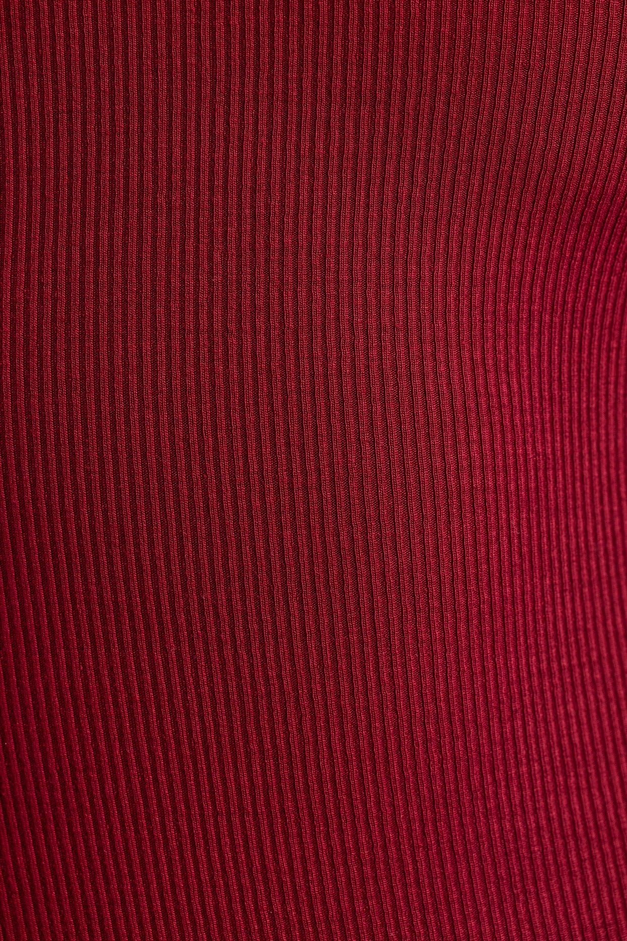 Ribbed Modal Long Sleeve Bodysuit in Maroon