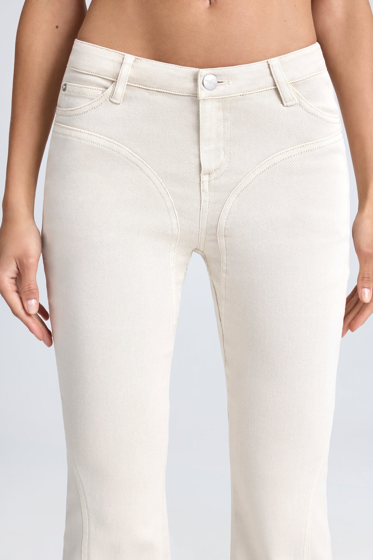 Tall Mid-Rise Flared Jeans in Ecru