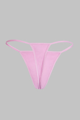 Mid-Rise Seamless Thong in Violet Pink