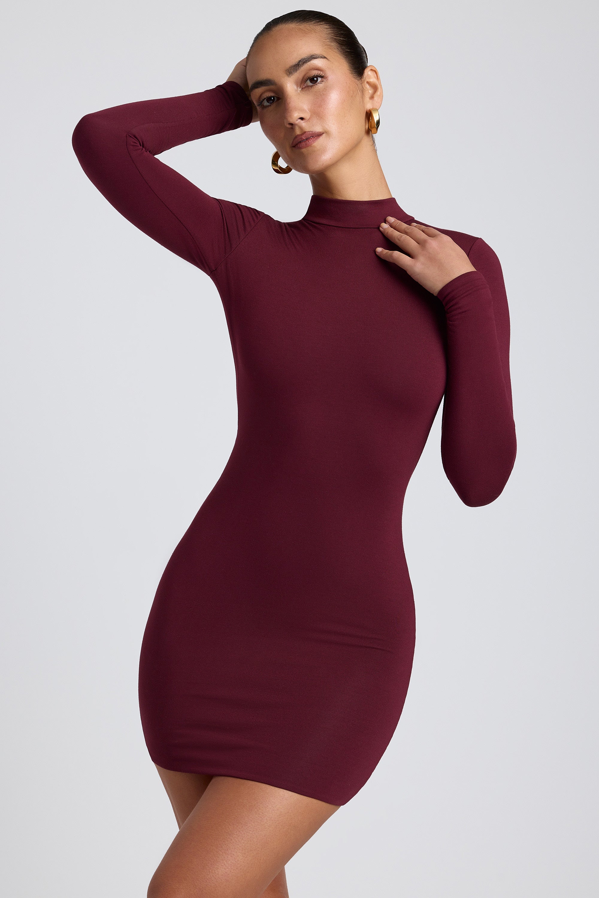 Long sleeve plum dress sale