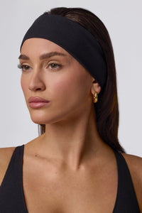 Ribbed Modal Headband in Black