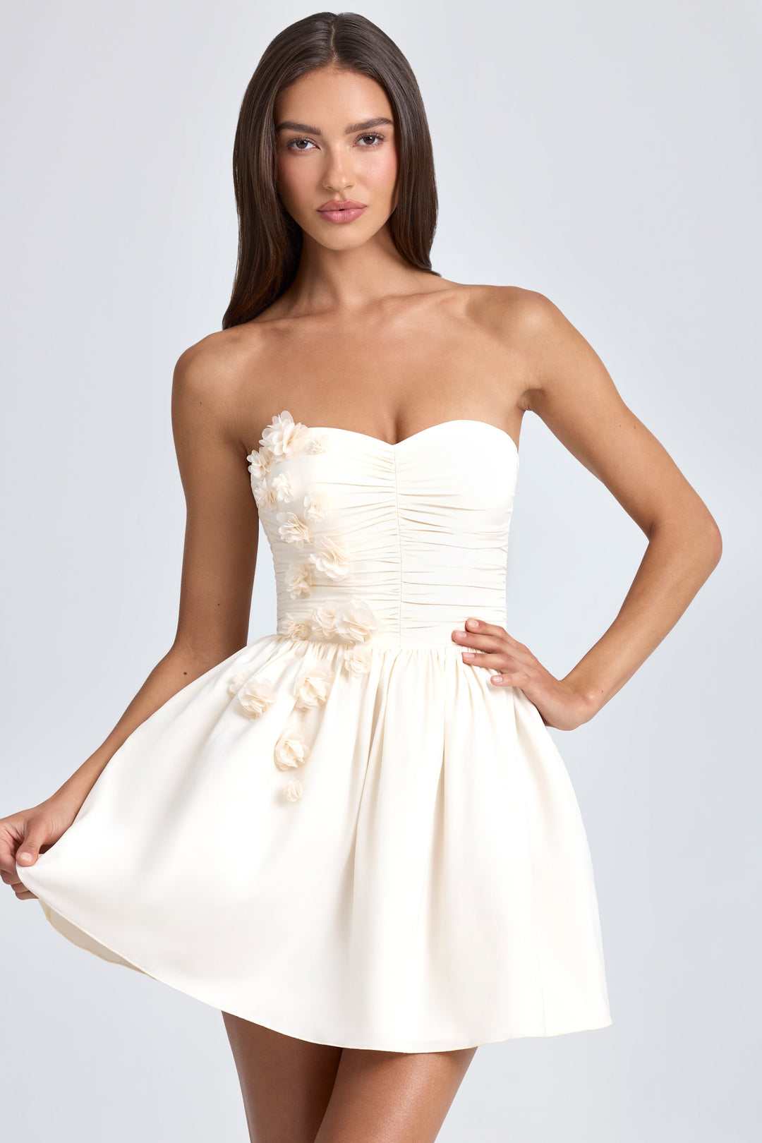 Vimalin Corba L S Short Dress Cherry Blossom Aop Duberry Flowers main image 0