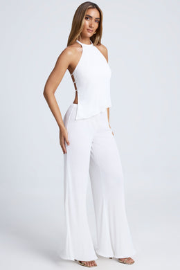 Tall High-Waist Wide-Leg Trousers in White