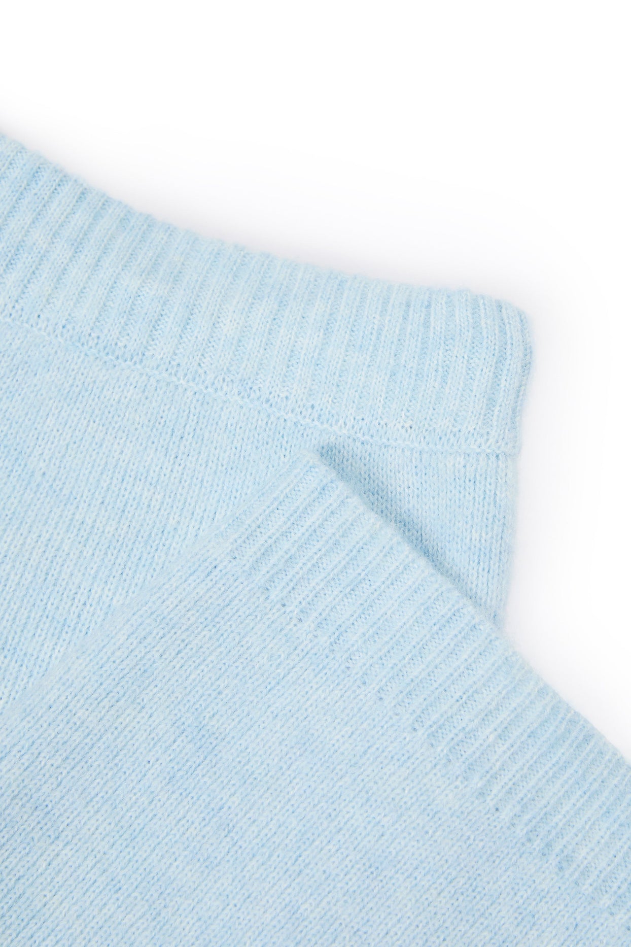 Knit Mid-Rise Wide-Leg Joggers in Powder Blue