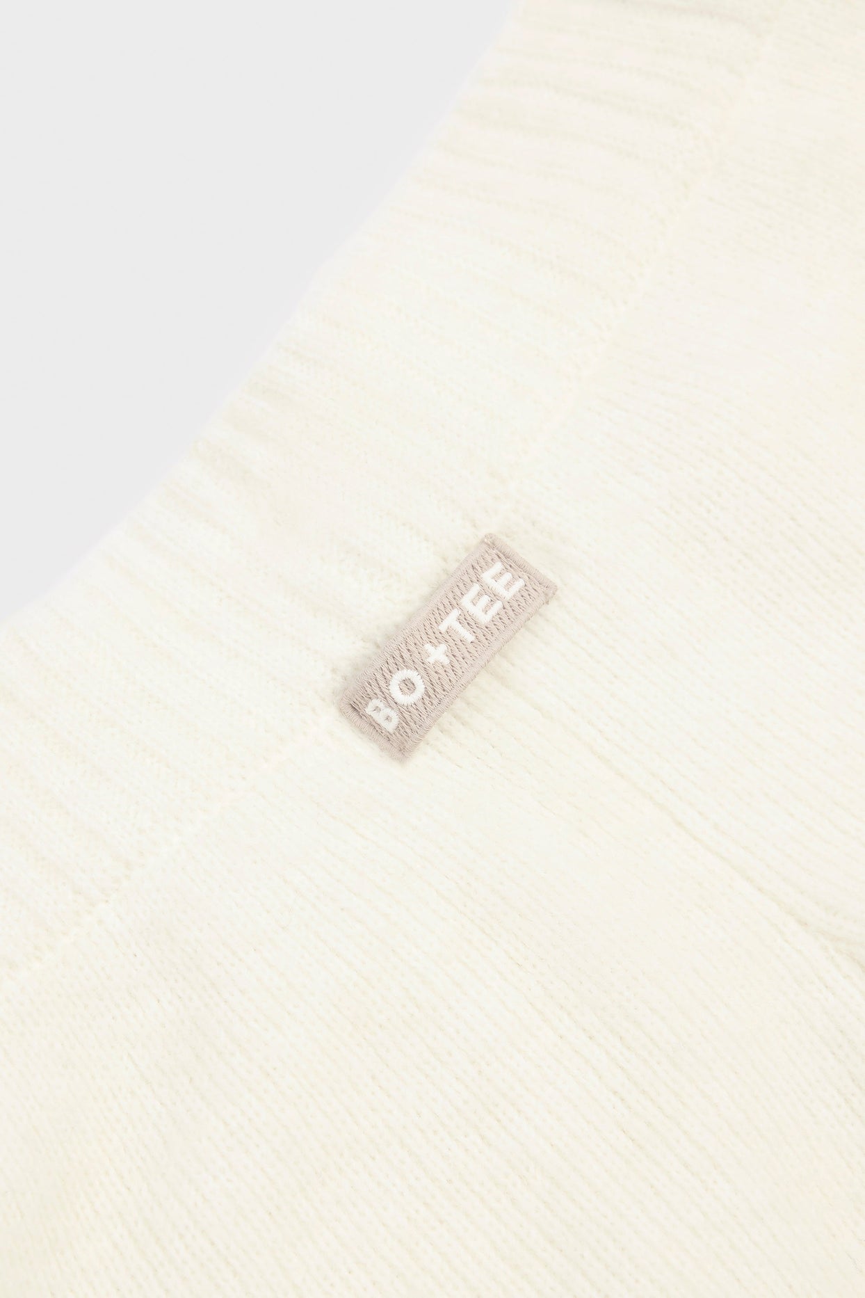 Knit Mid-Rise Wide-Leg Joggers in Ivory