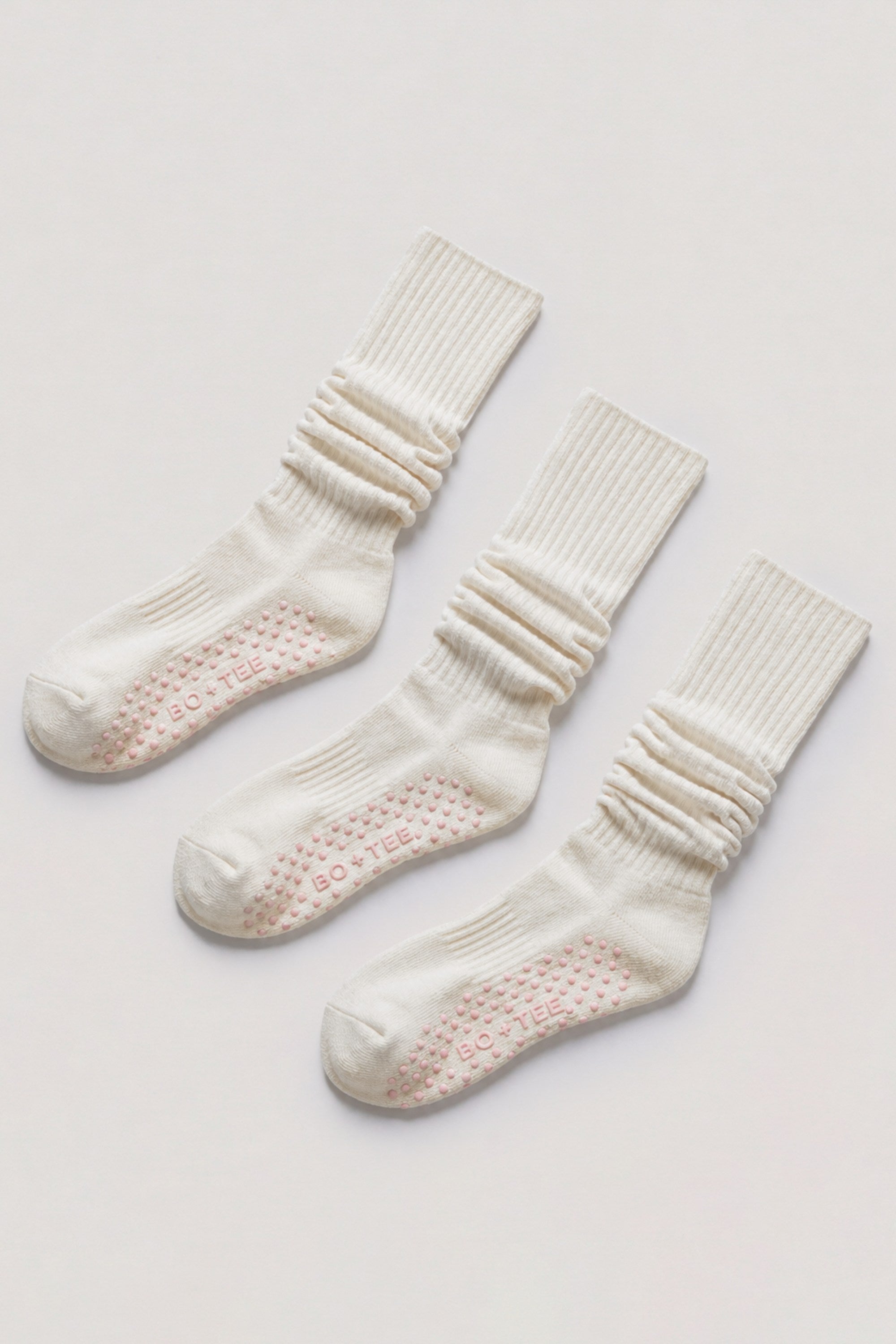 Pilates 3-Pack Socks Bundle in Milk