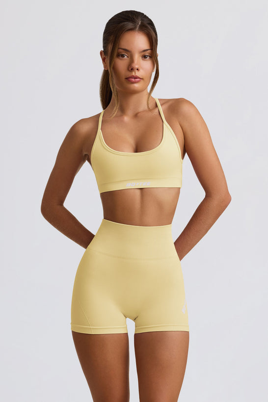 Super Sculpt Seamless Mini Shorts in Butter Yellow