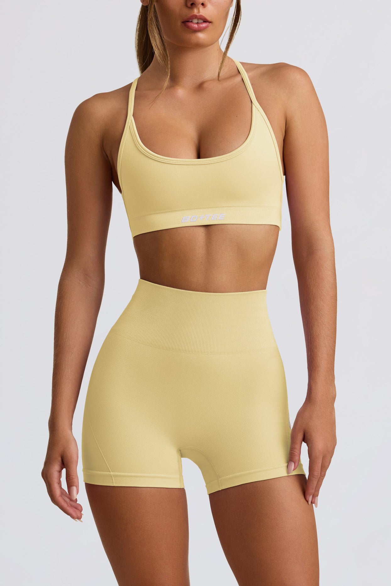 Super Sculpt Seamless Mini Shorts in Butter Yellow