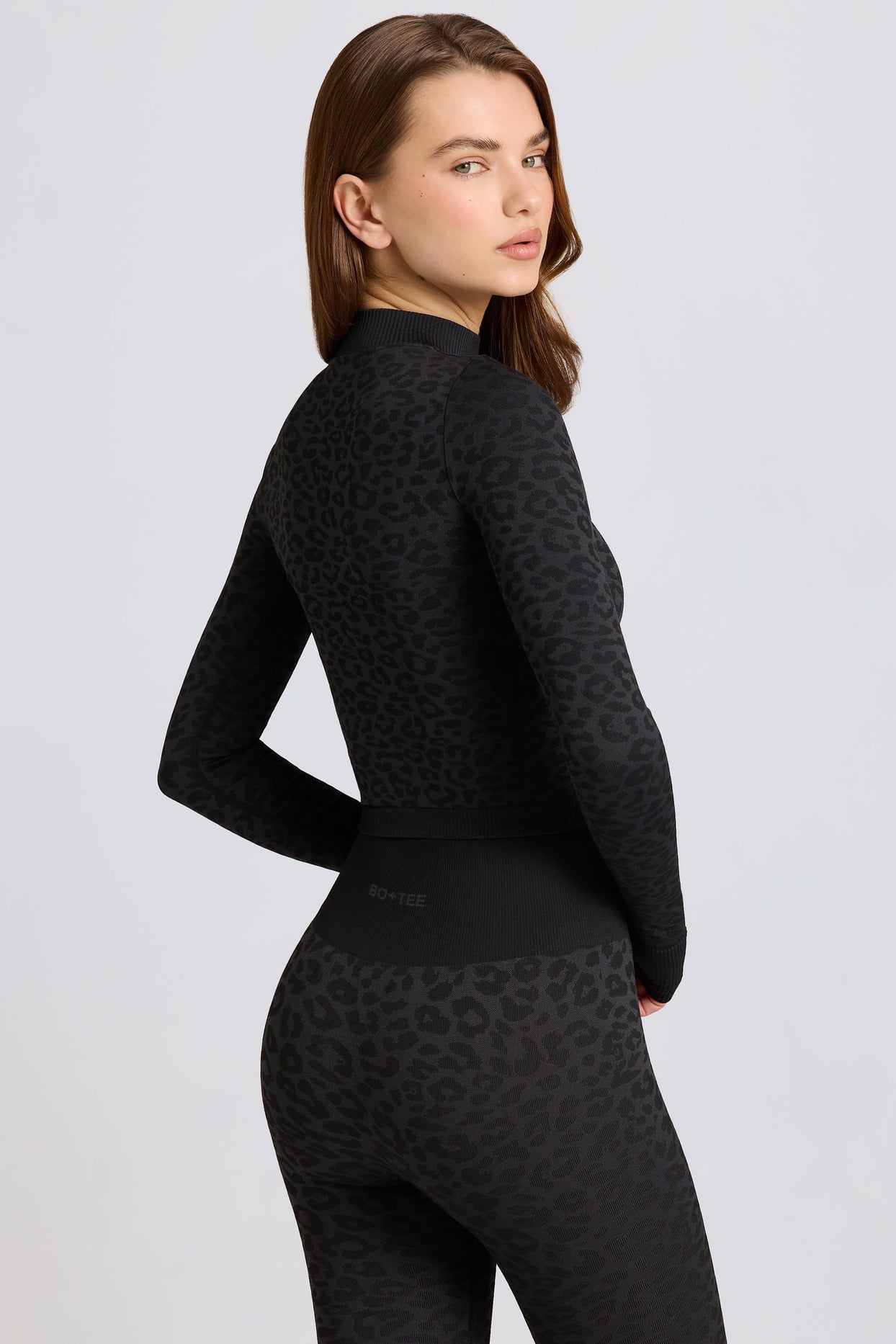 Thermal Long Sleeve Top in Black