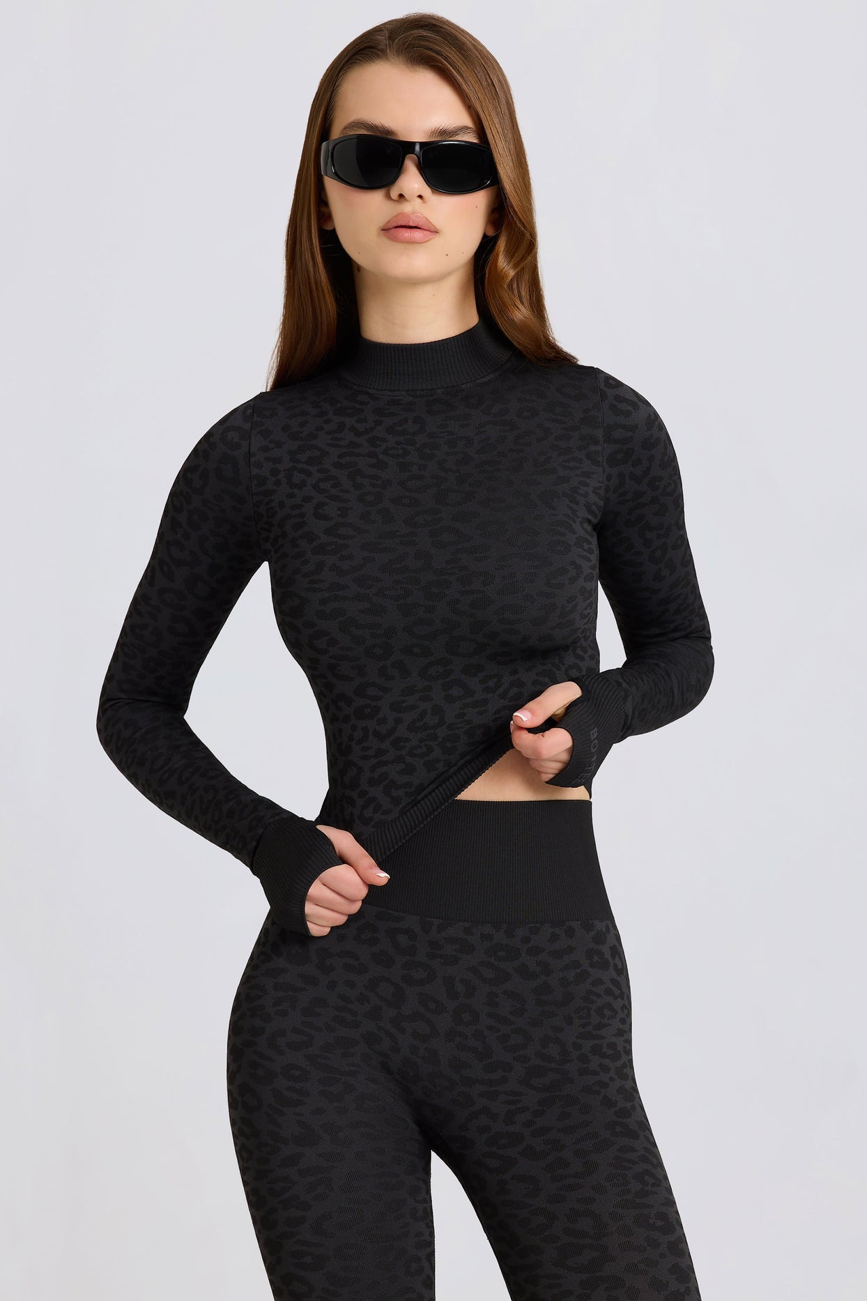 Thermal Long Sleeve Top in Black