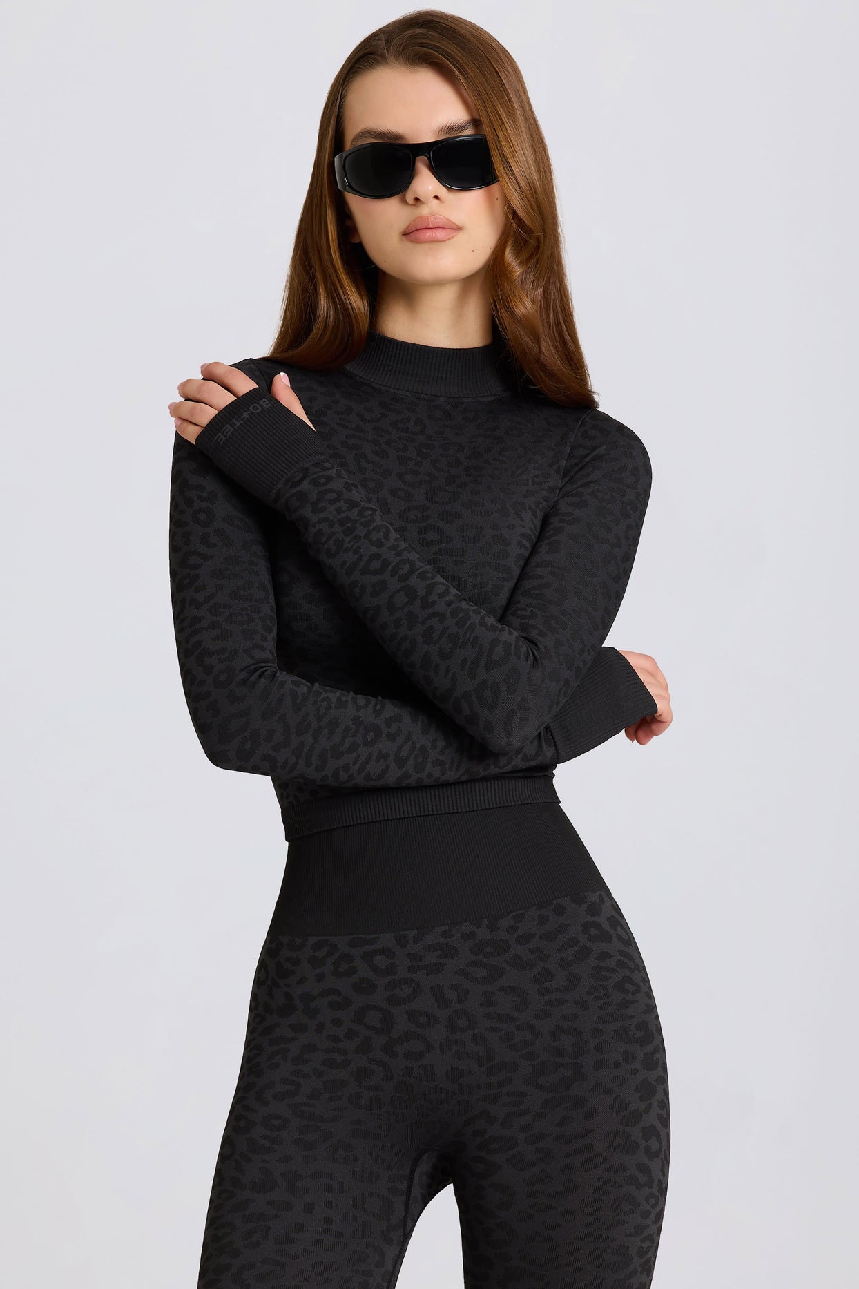 Thermal Long Sleeve Top in Black