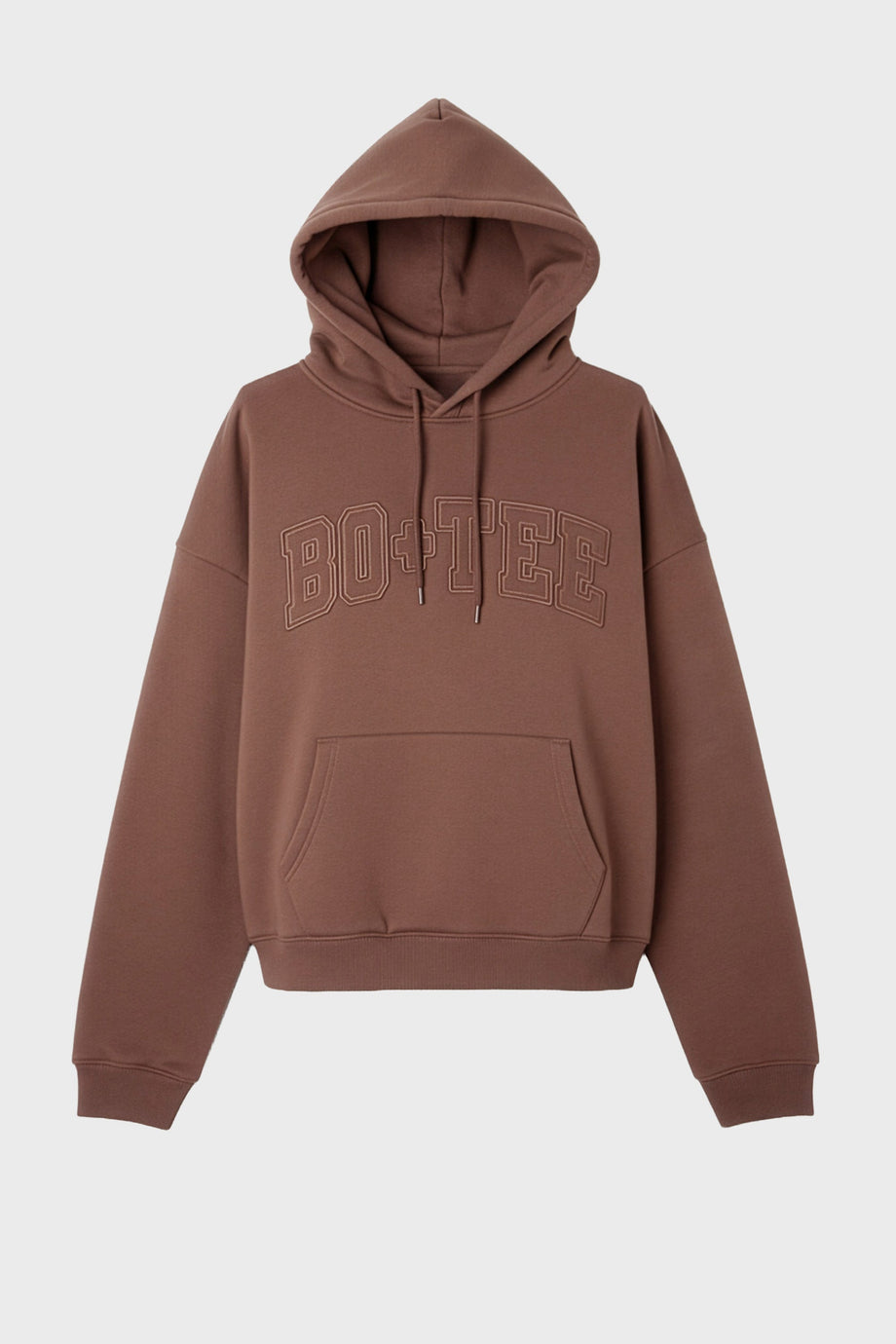Embroidered Oversized Hoodie in Cocoa