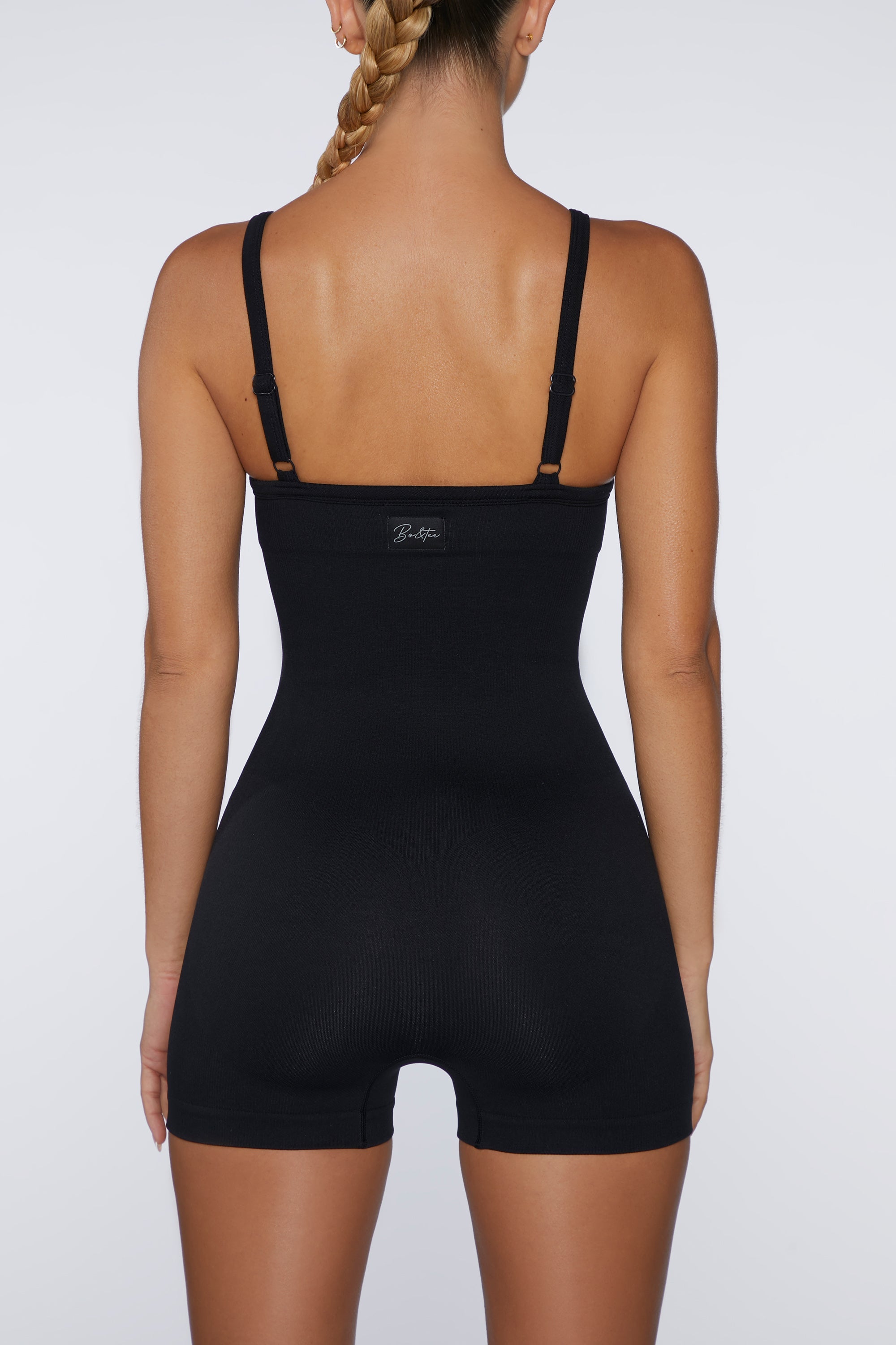 Scoop Neck Unitard in Black