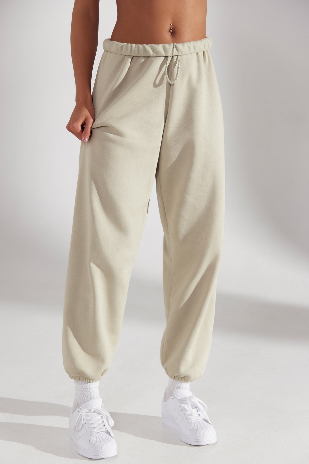 Oversized Joggers in Limestone