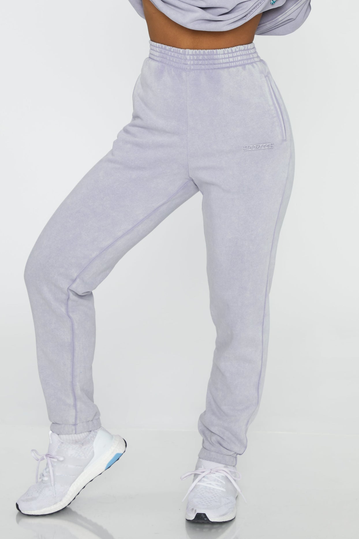 Full Length Cuffed Joggers in Lilac