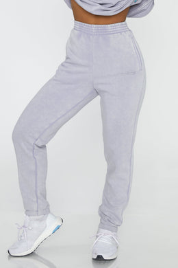 Full Length Cuffed Joggers in Lilac