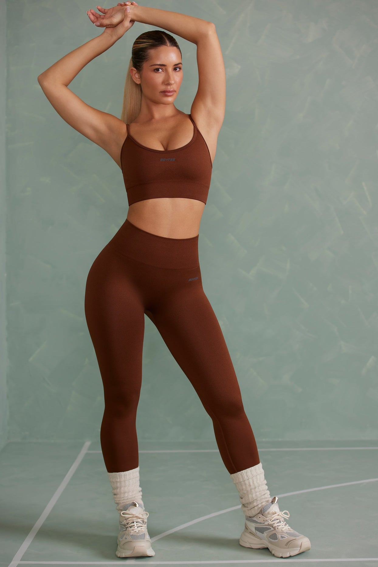 Petite Super Sculpt Full Length Leggings in Copper Brown