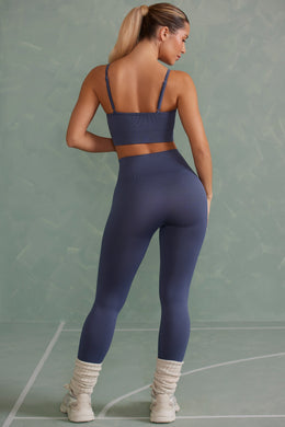 Petite Super Sculpt Full Length Leggings in Steel Blue