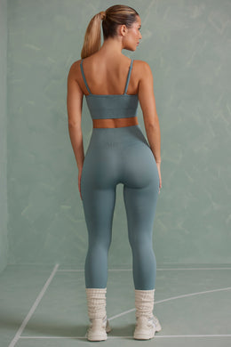 Petite Super Sculpt Full Length Leggings in Mineral Green