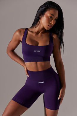 High Waist Super Sculpt Biker Shorts in Purple