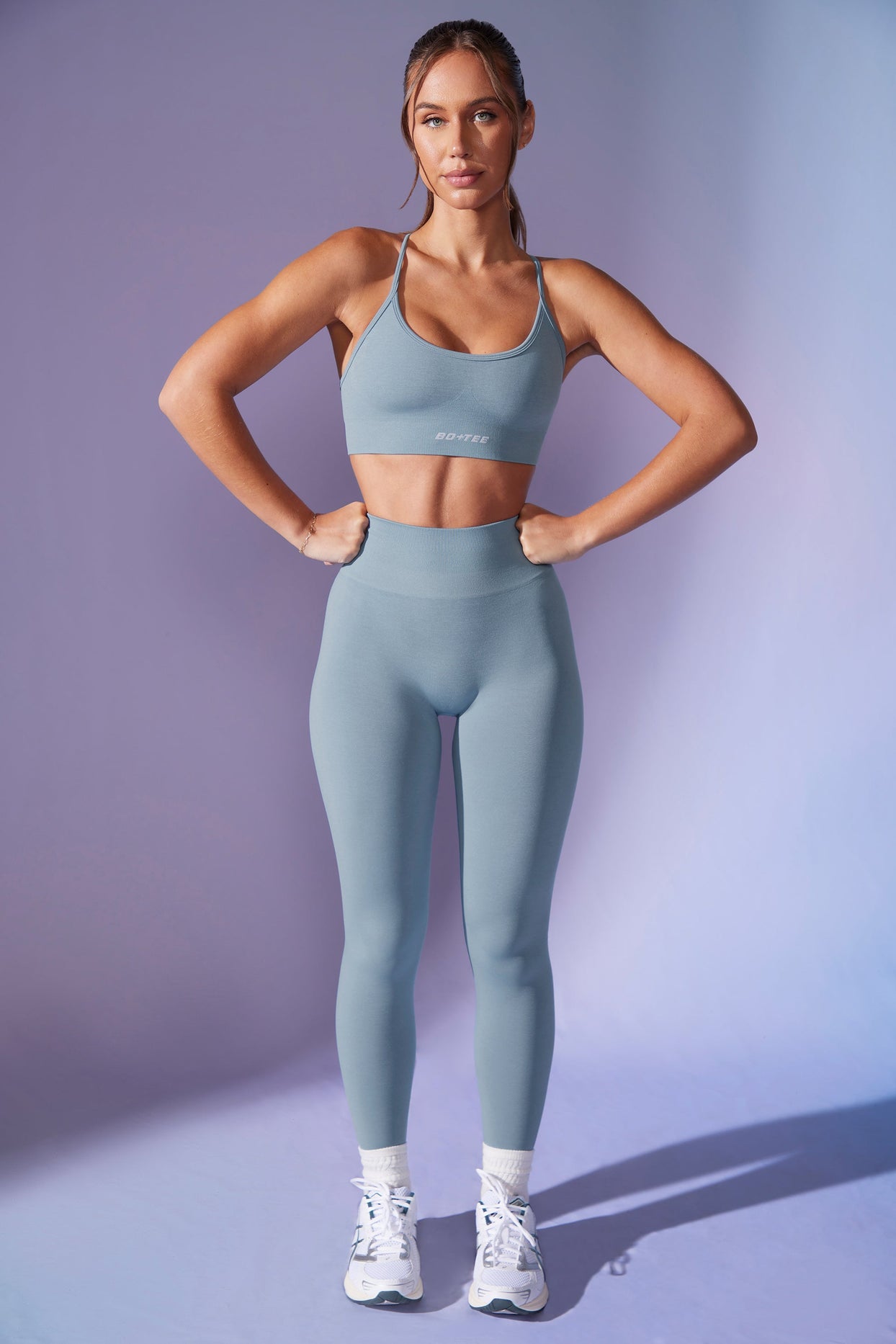 Petite High Waist Define Luxe Leggings in Denim Blue