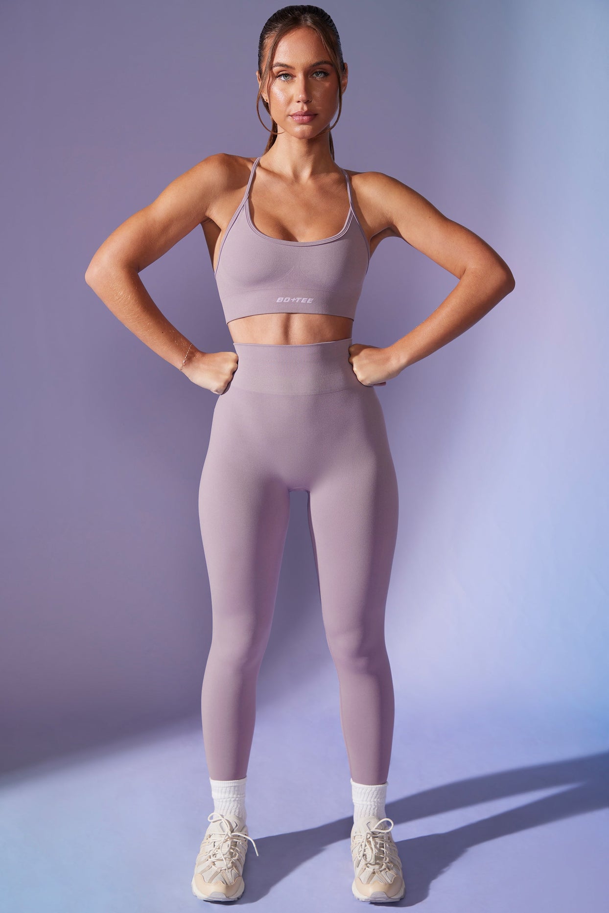 Petite High Waist Define Luxe Leggings in Dusty Lilac