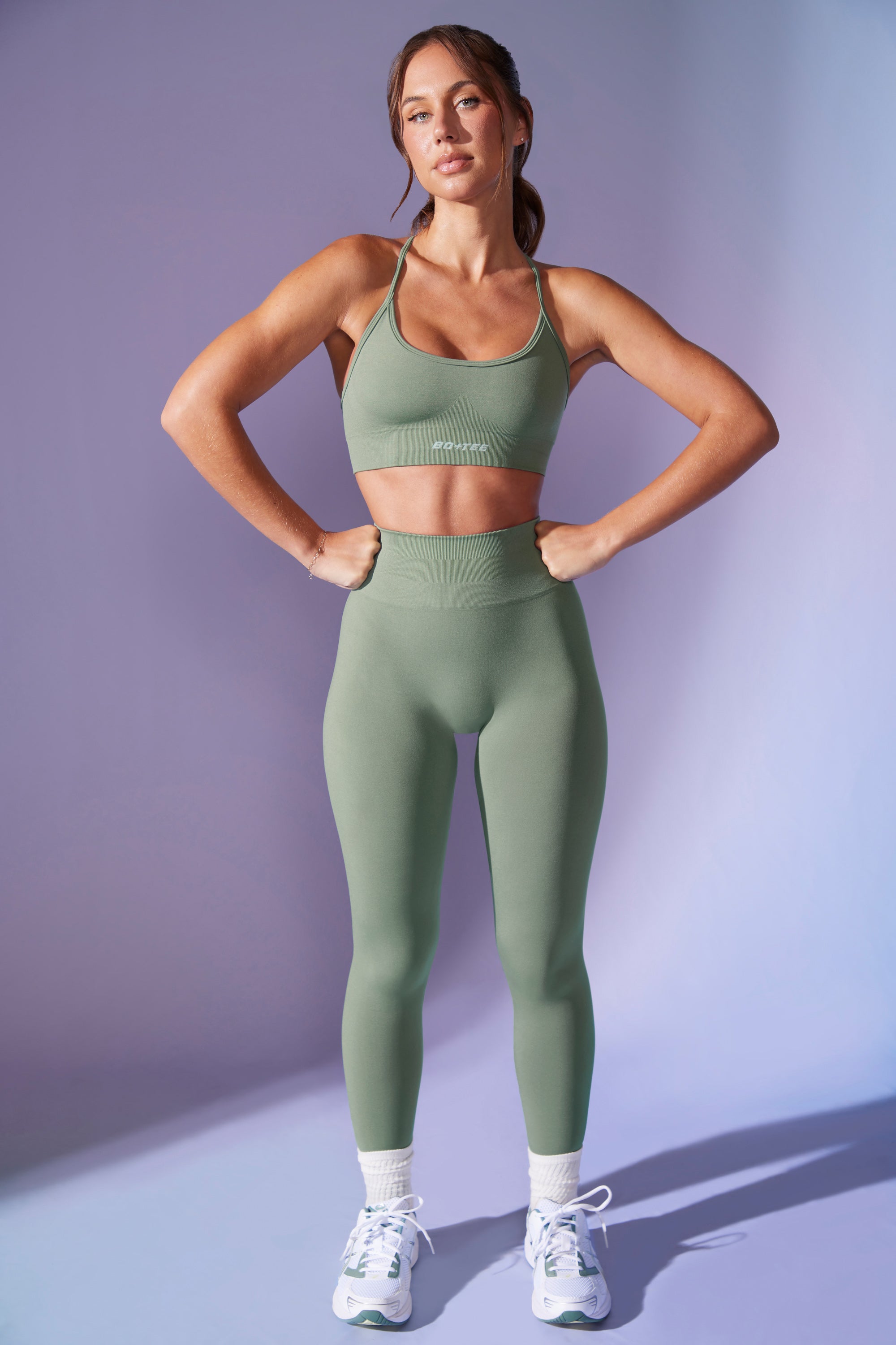 High Waist Define Luxe Leggings in Sage