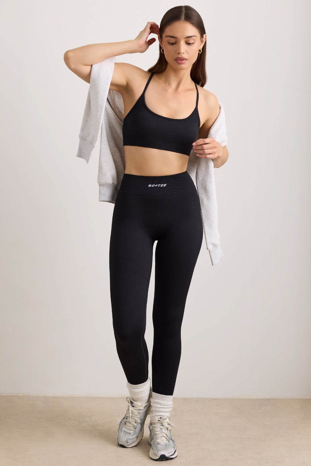 Petite FlexiRib High Waist Leggings in Black