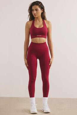 Petite High Waist Define Luxe Leggings in Raspberry