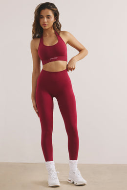 Petite High Waist Define Luxe Leggings in Raspberry