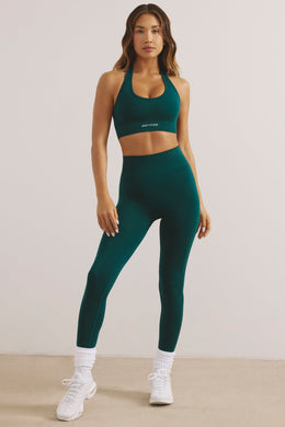 Petite High Waist Define Luxe Leggings in Jade Green