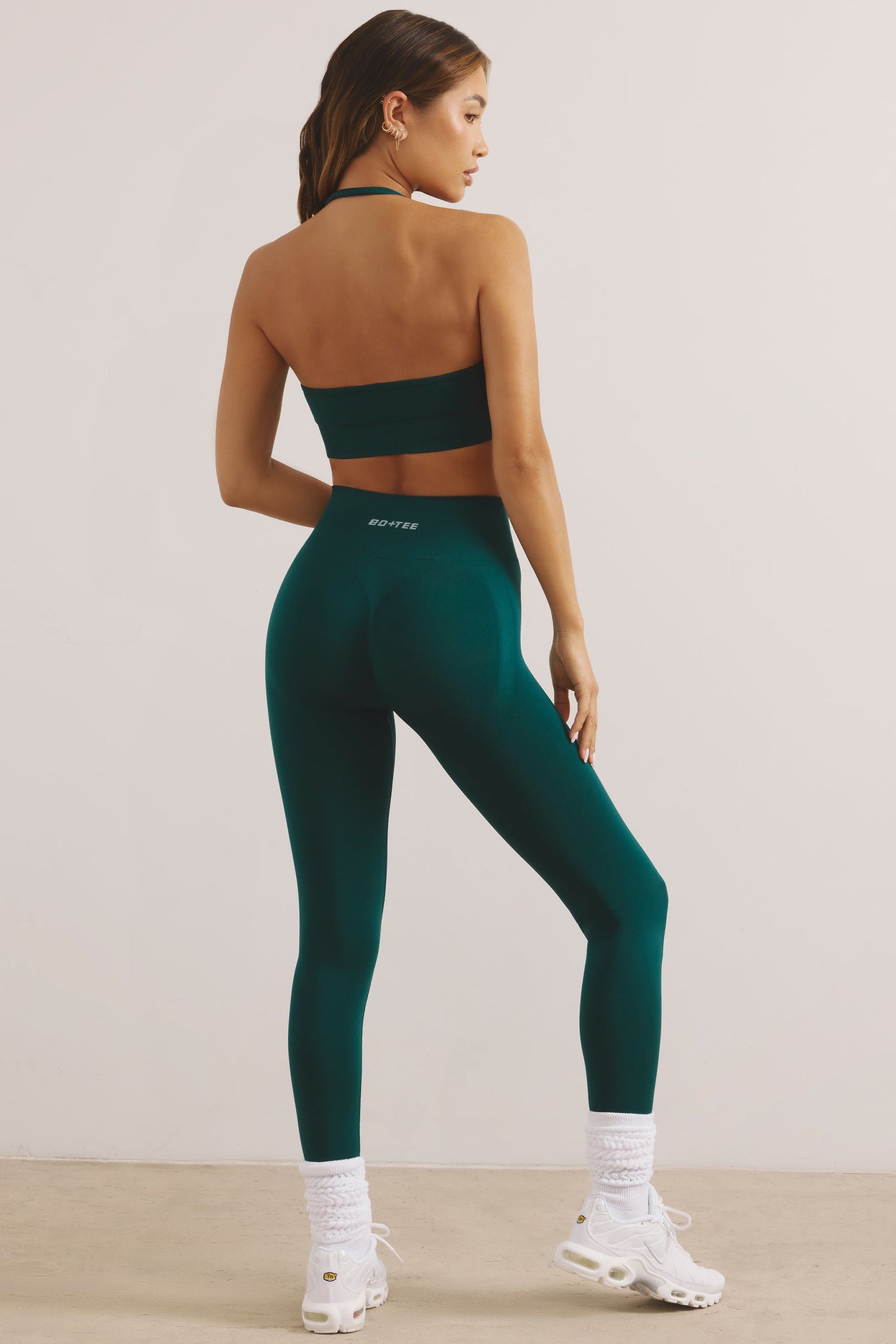 Petite High Waist Define Luxe Leggings in Jade Green