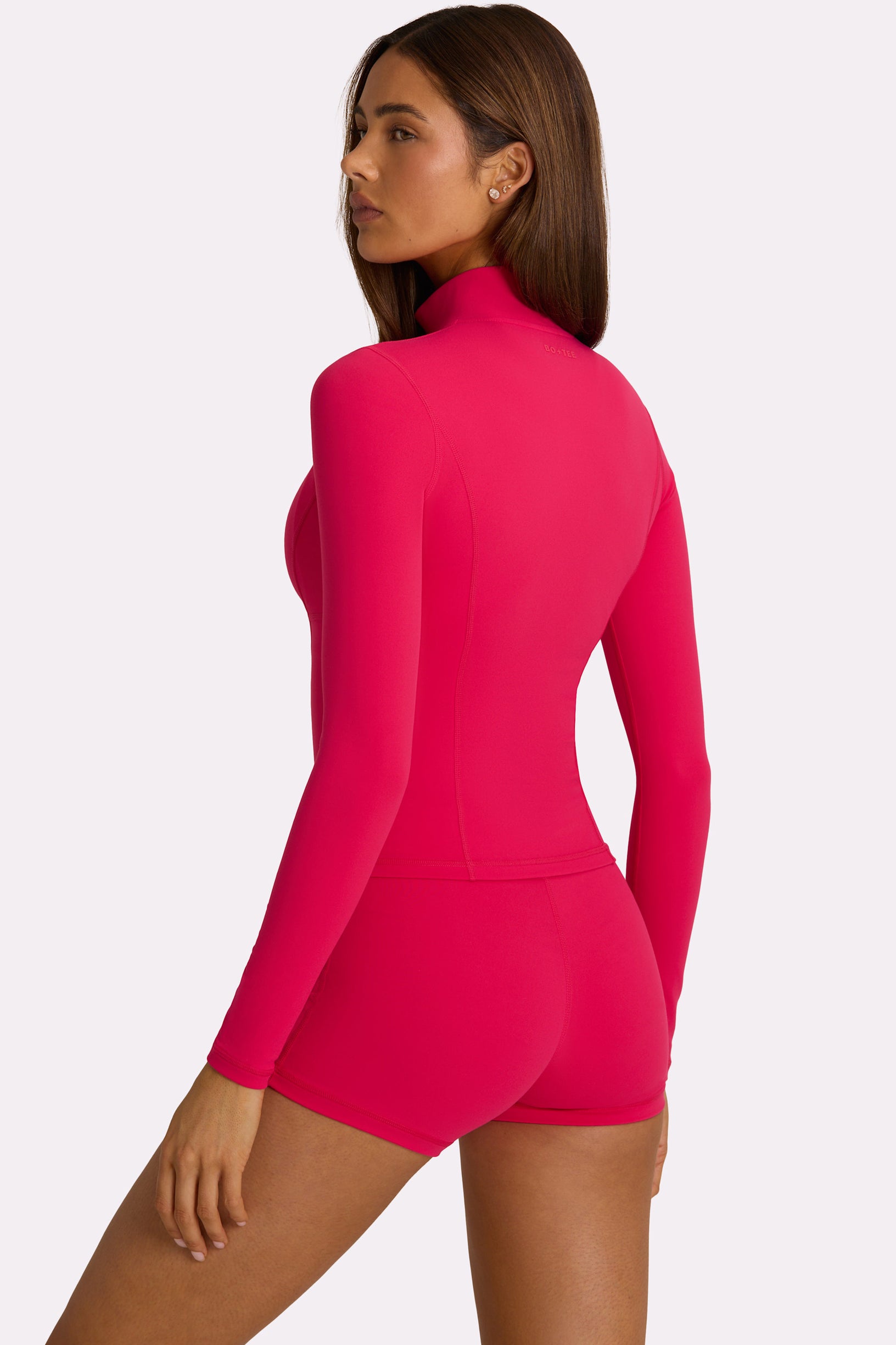 Soft Active Zip-Up Jacket in Hot Pink - 2