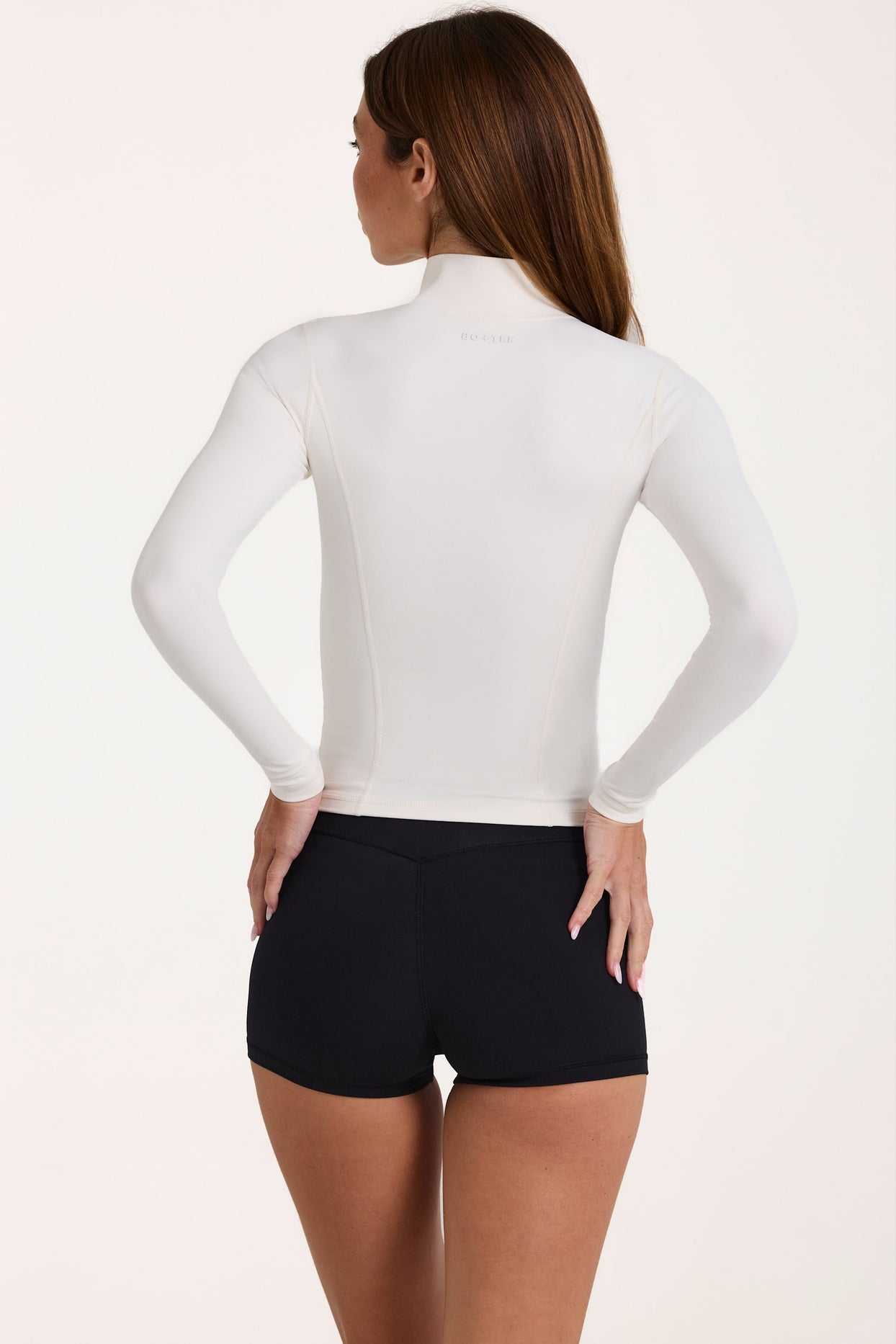Soft Active Zip-Up Jacket in Ivory