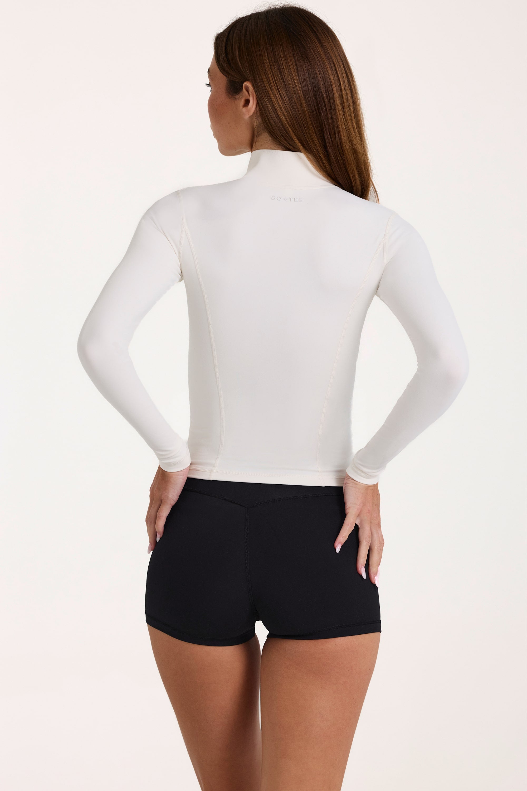 Soft Active Zip-Up Jacket in Coconut - 2